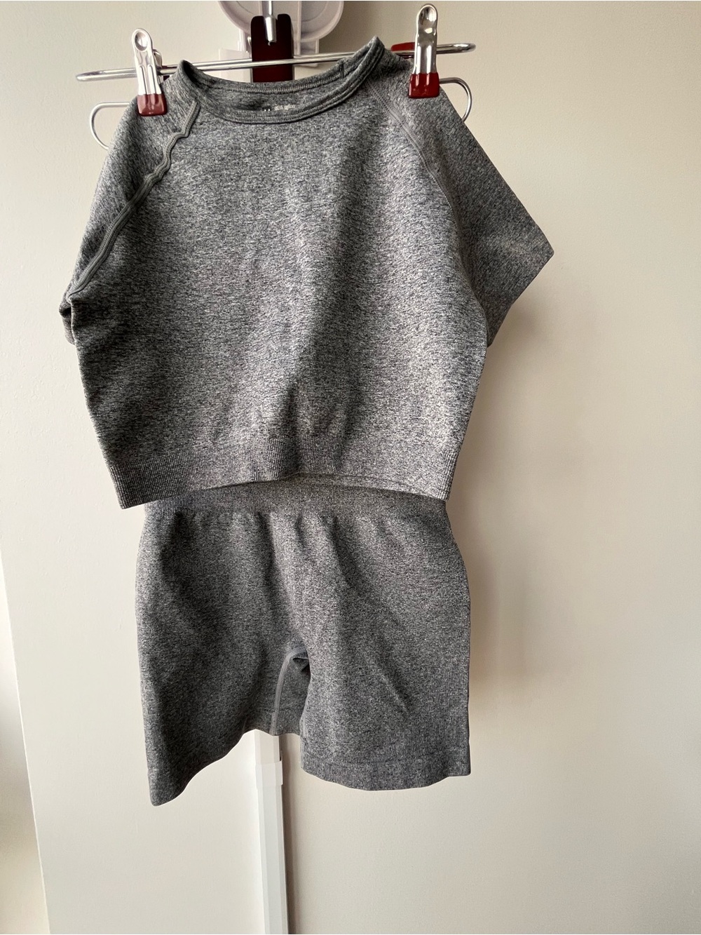 Grey Heather Cozy Sweatshirt & Shorts Set